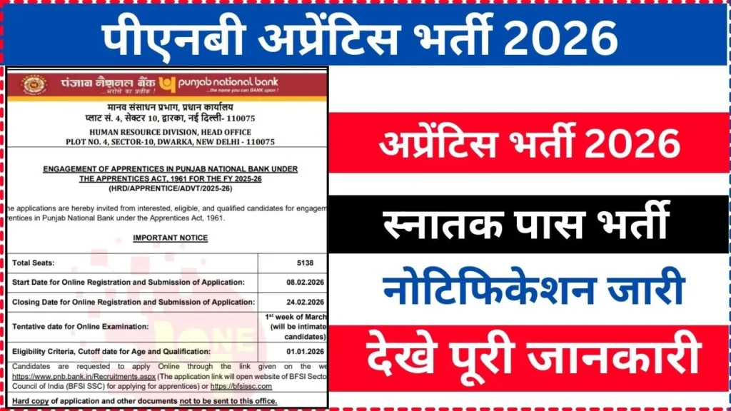 PNB Apprentice Recruitment 2026